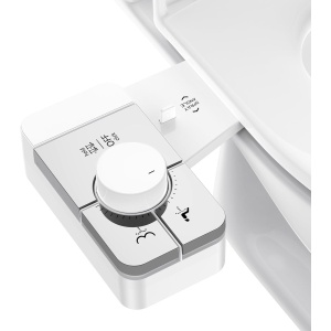 POCALAND Bidet Attachment for Toilet, Non-Electric Bidet with Dual Nozzle & Water Pressure Controls, Self-Cleaning, Easy to Install-White
